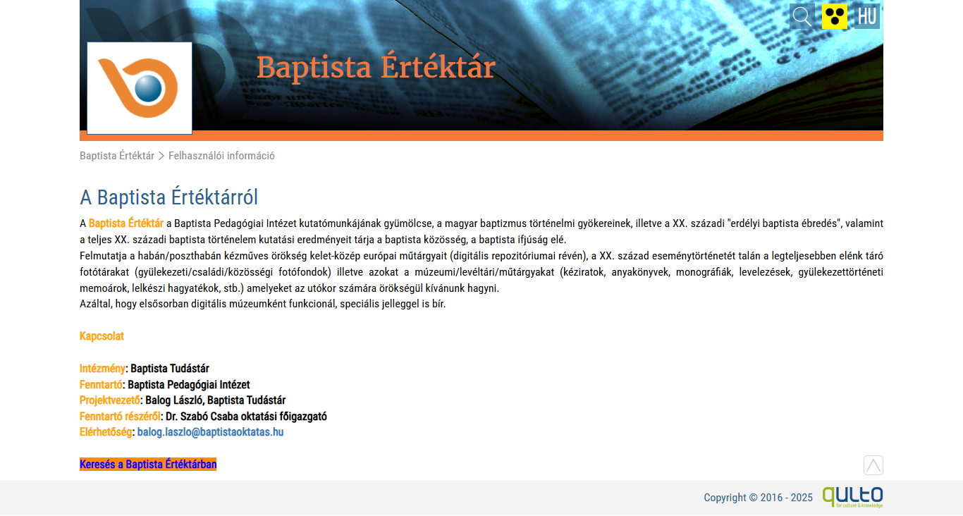 Baptud Baptista Értéktár